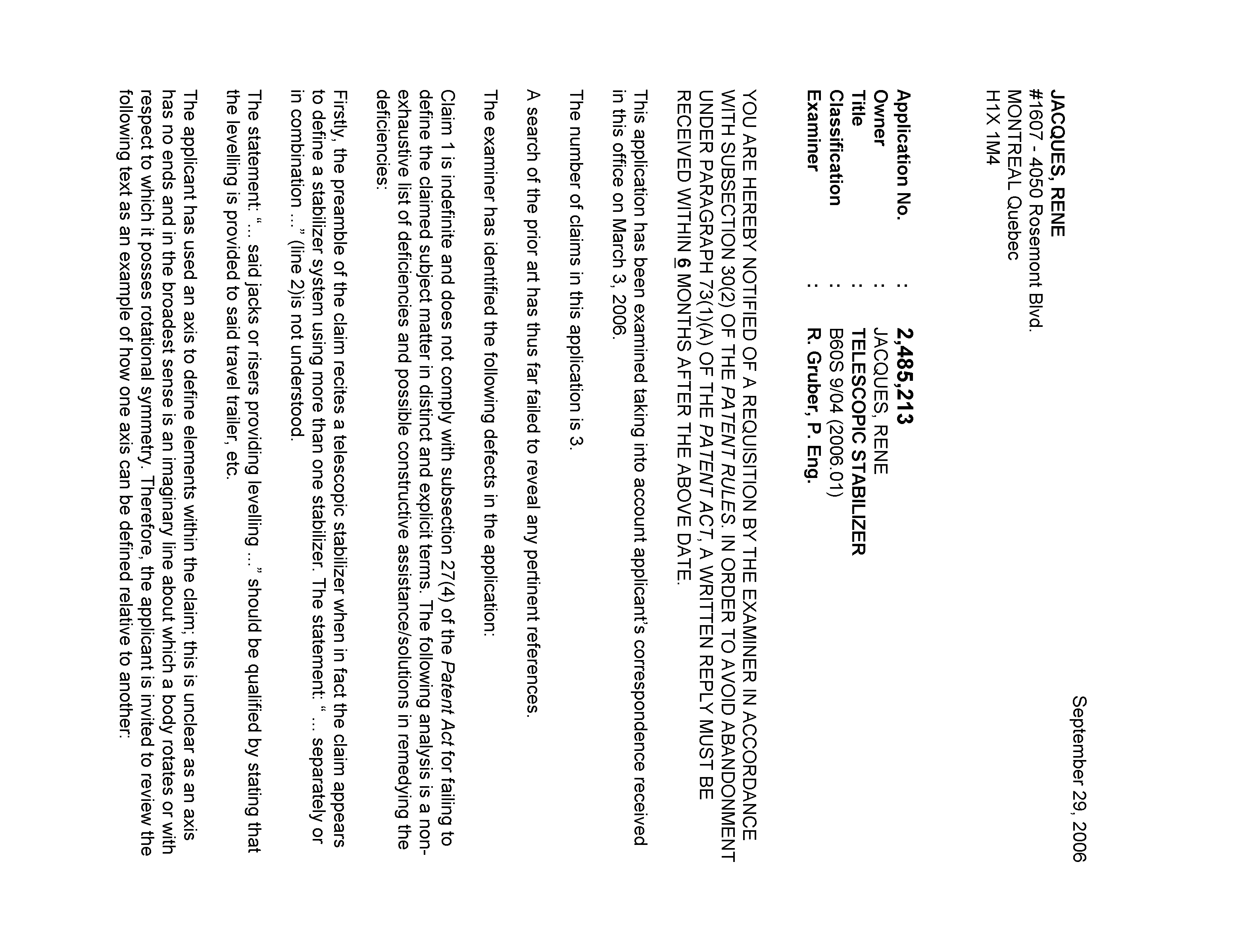 Canadian Patent Document 2485213. Prosecution-Amendment 20051229. Image 1 of 2