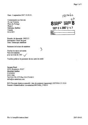 Document de brevet canadien 2485213. Taxes 20061204. Image 1 de 1