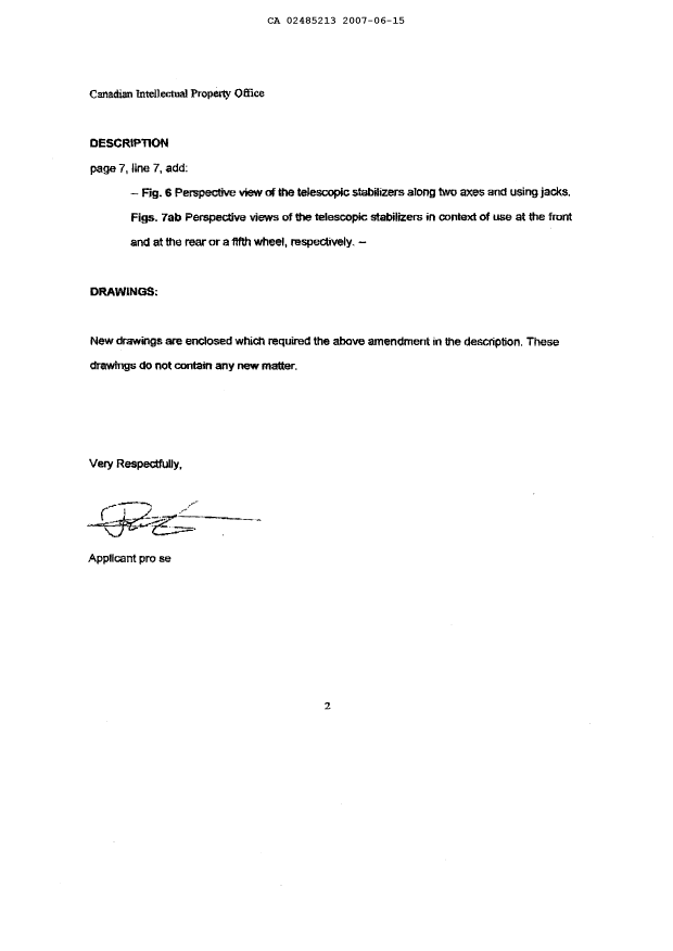 Document de brevet canadien 2485213. Poursuite-Amendment 20061215. Image 2 de 19