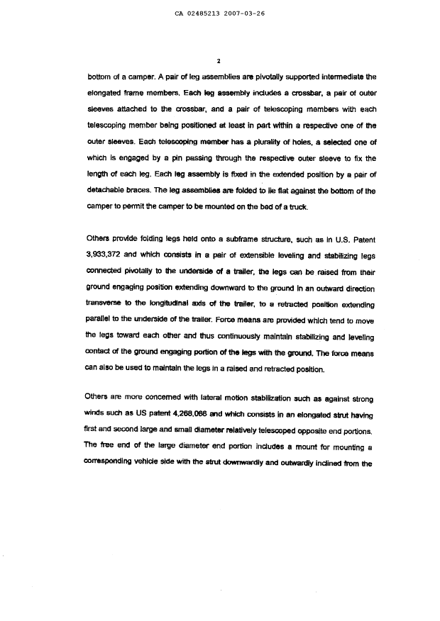 Document de brevet canadien 2485213. Description 20061226. Image 2 de 9