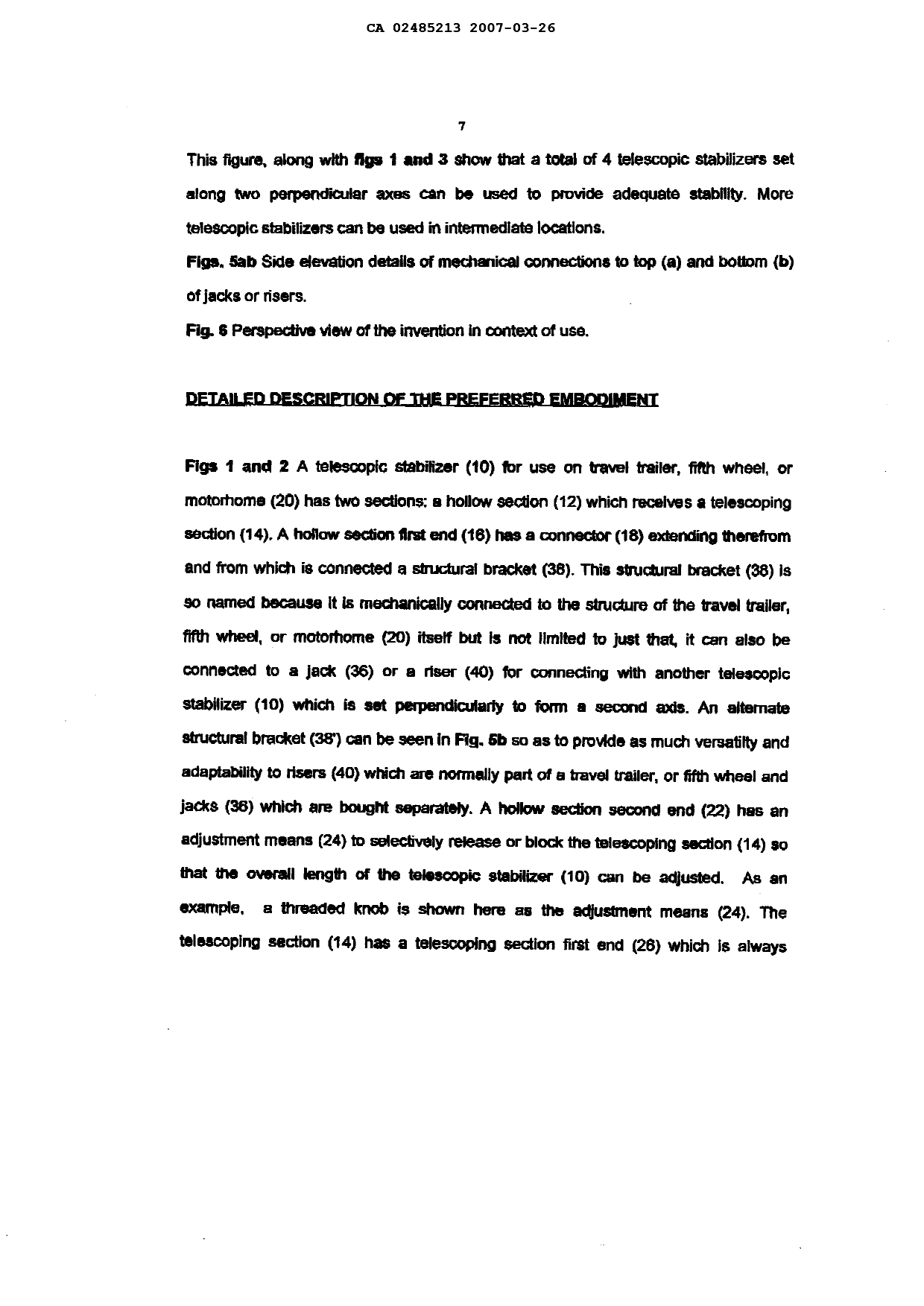 Document de brevet canadien 2485213. Description 20061226. Image 7 de 9