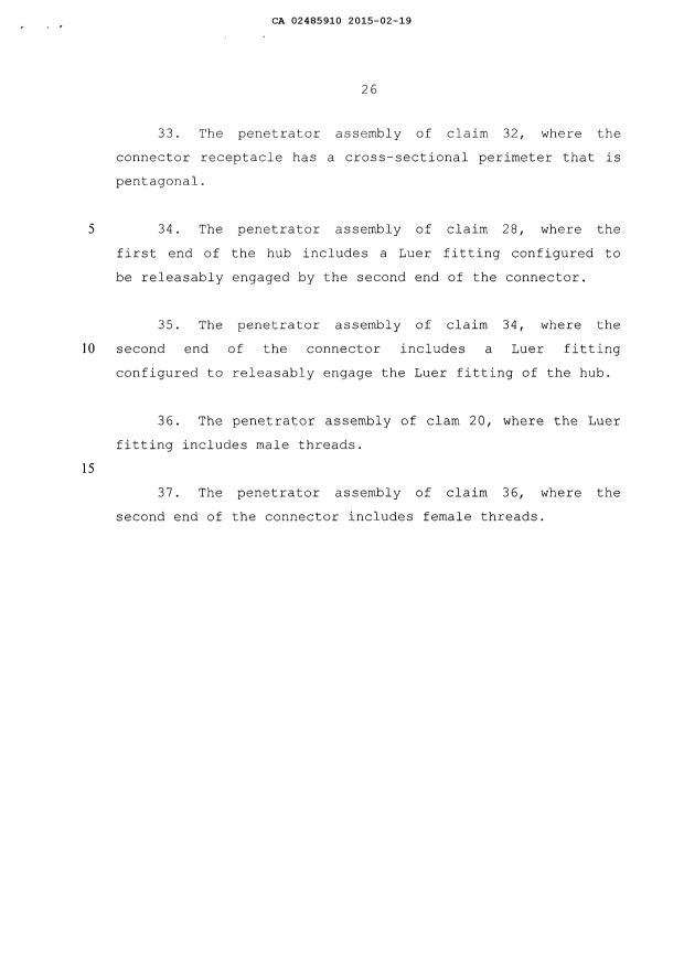 Canadian Patent Document 2485910. Prosecution-Amendment 20150219. Image 12 of 12