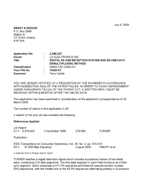 Canadian Patent Document 2488327. Prosecution-Amendment 20090708. Image 1 of 3