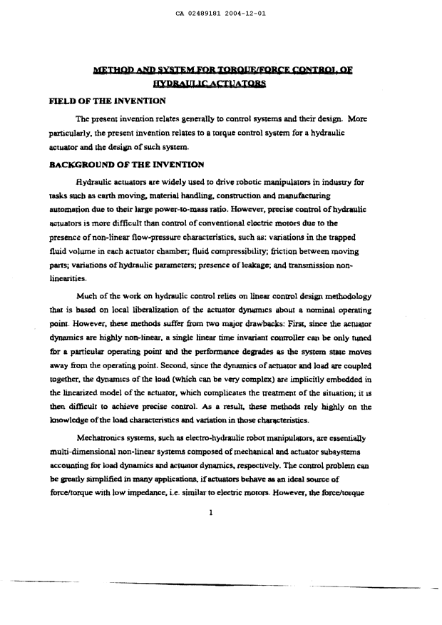 Document de brevet canadien 2489181. Description 20110718. Image 1 de 33