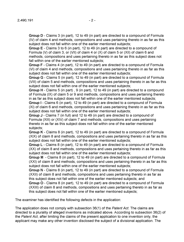 Canadian Patent Document 2490191. Prosecution-Amendment 20071222. Image 2 of 3