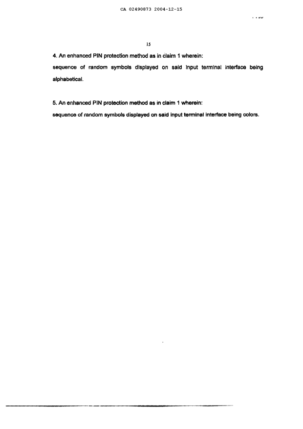 Document de brevet canadien 2490873. Revendications 20031215. Image 2 de 2