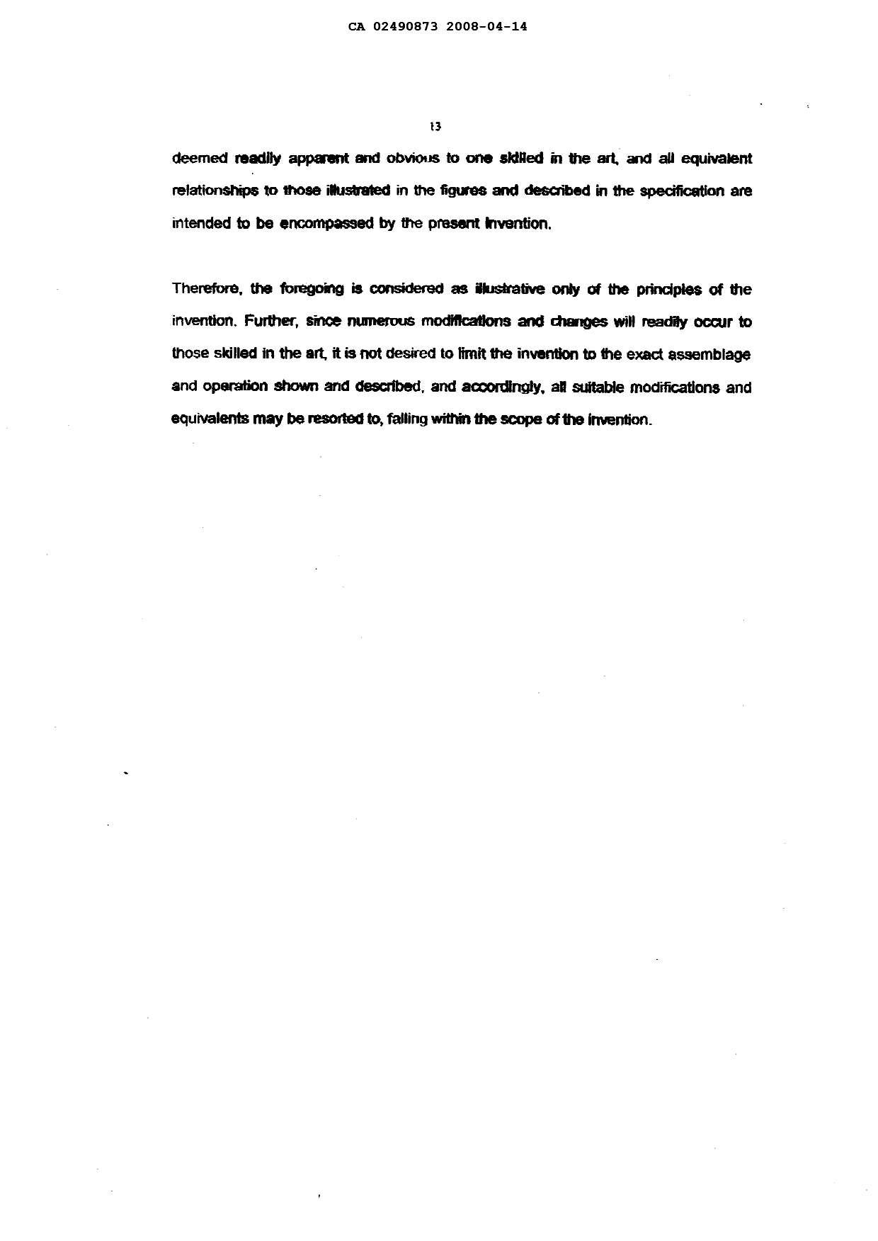 Document de brevet canadien 2490873. Description 20071214. Image 13 de 13