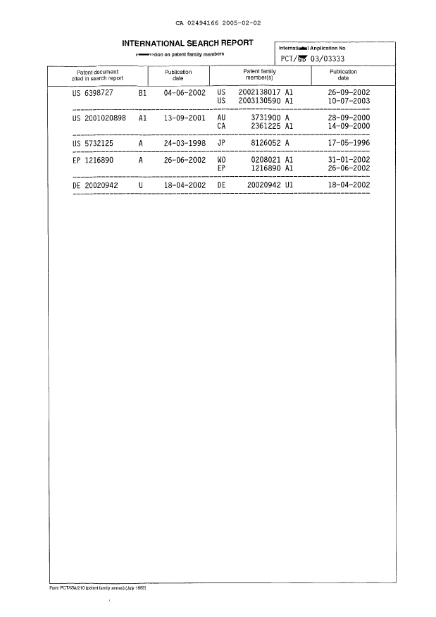 Document de brevet canadien 2494166. PCT 20041202. Image 17 de 17