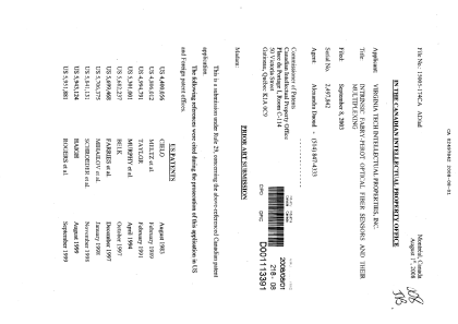 Canadian Patent Document 2497842. Prosecution-Amendment 20071201. Image 1 of 2