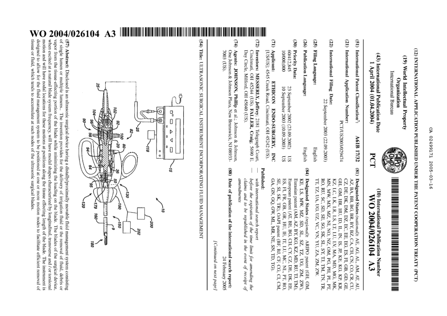 Document de brevet canadien 2499171. Abrégé 20041216. Image 1 de 2