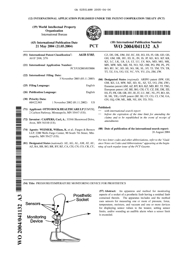 Document de brevet canadien 2501488. Abrégé 20050406. Image 1 de 1