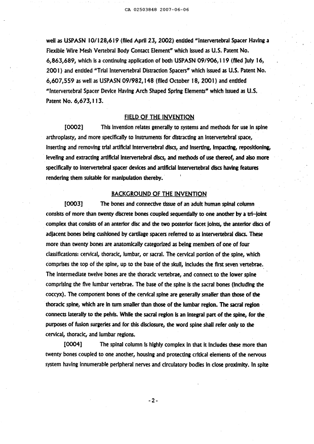 Canadian Patent Document 2503848. Description 20070606. Image 2 of 66
