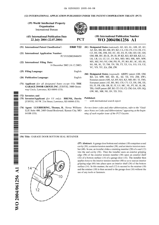 Document de brevet canadien 2509203. Abrégé 20050608. Image 1 de 1