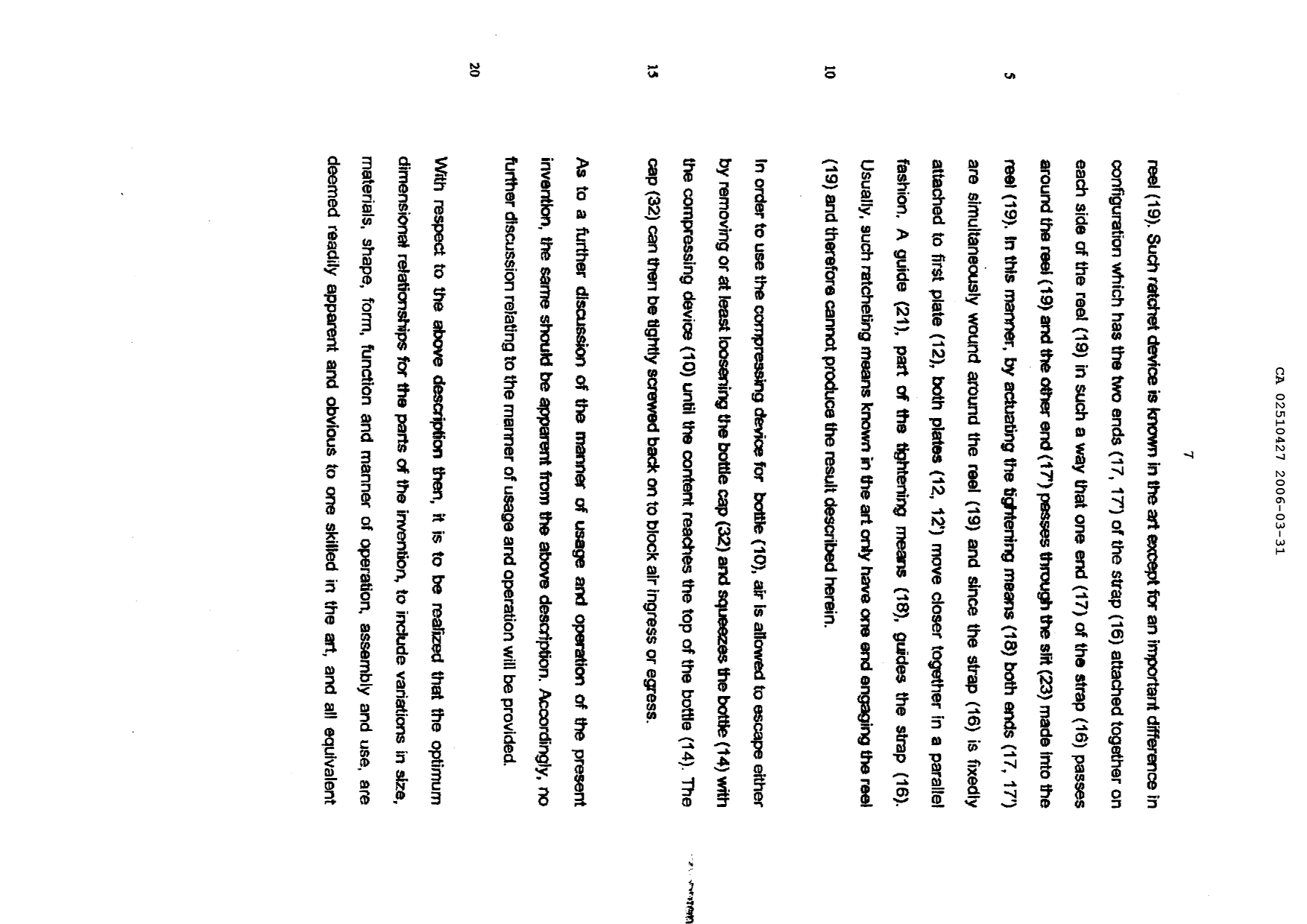 Document de brevet canadien 2510427. Description 20051231. Image 7 de 8