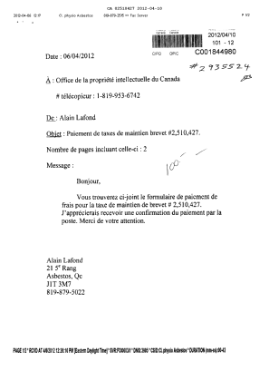 Document de brevet canadien 2510427. Taxes 20111210. Image 1 de 1