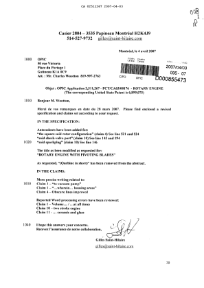 Canadian Patent Document 2511267. Prosecution-Amendment 20061203. Image 1 of 30