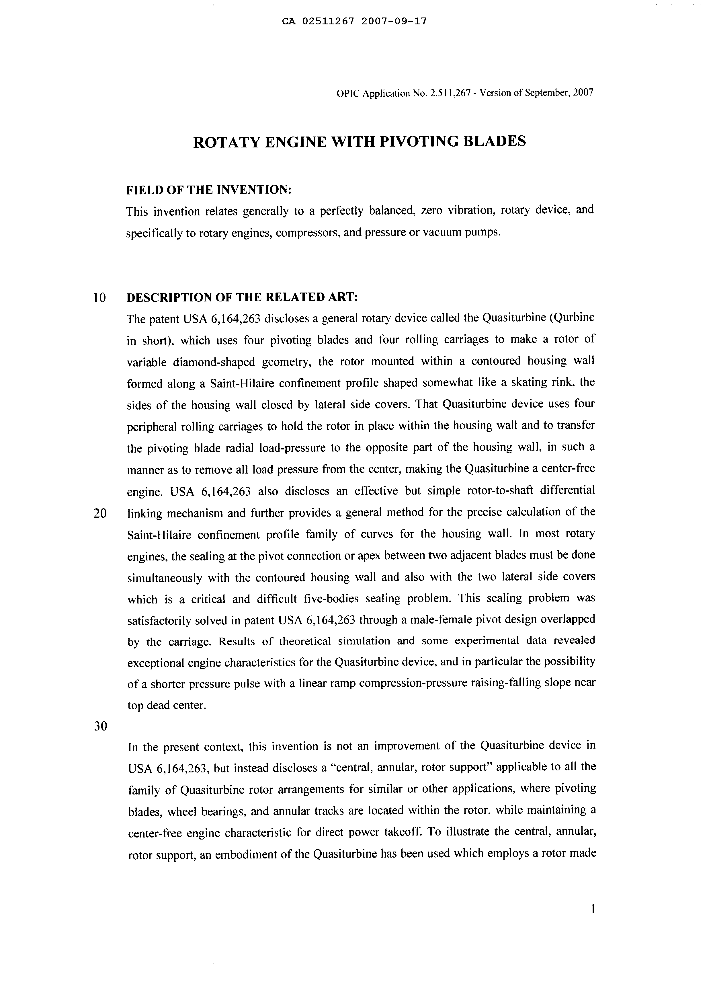 Canadian Patent Document 2511267. Description 20061217. Image 1 of 17