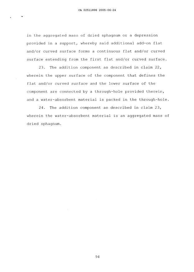 Document de brevet canadien 2511896. Revendications 20050624. Image 6 de 6