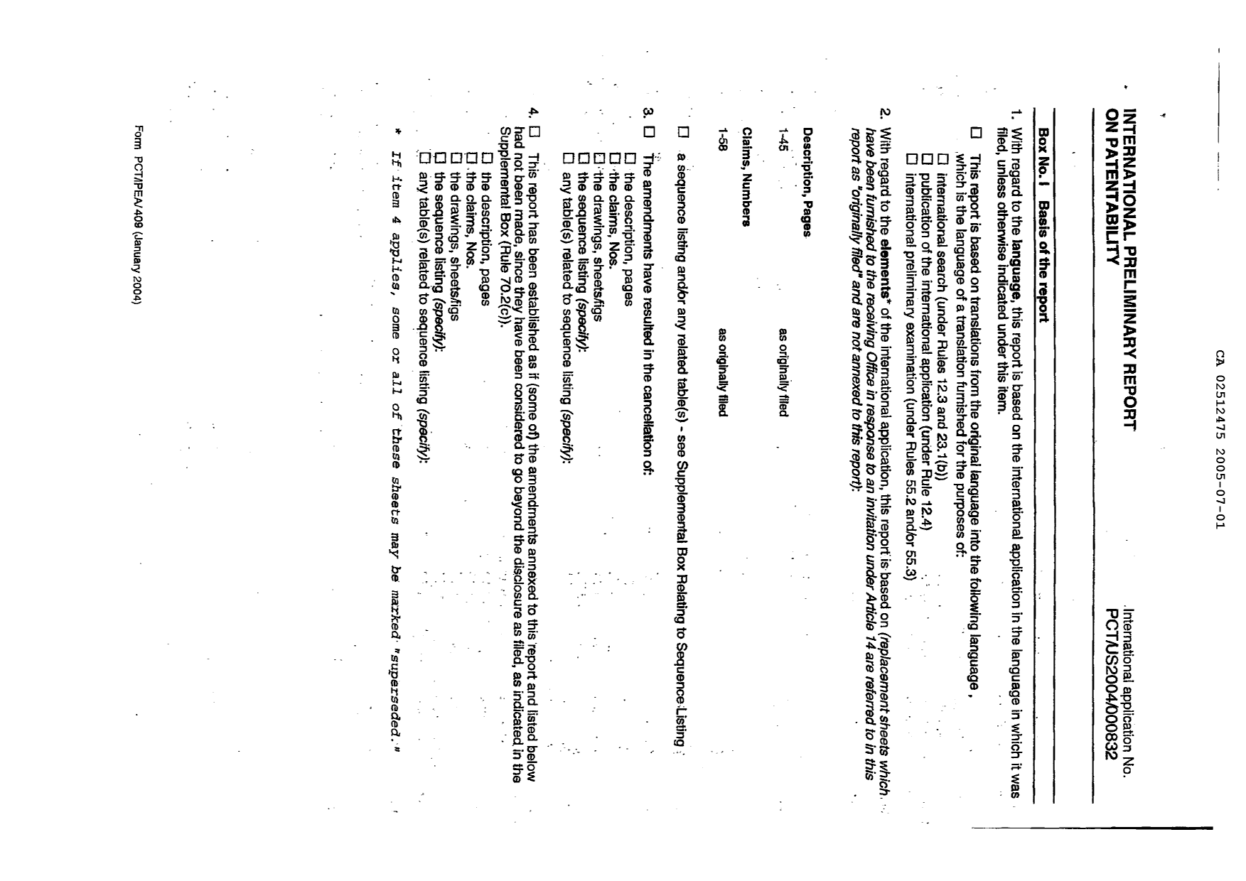 Canadian Patent Document 2512475. PCT 20041201. Image 2 of 7