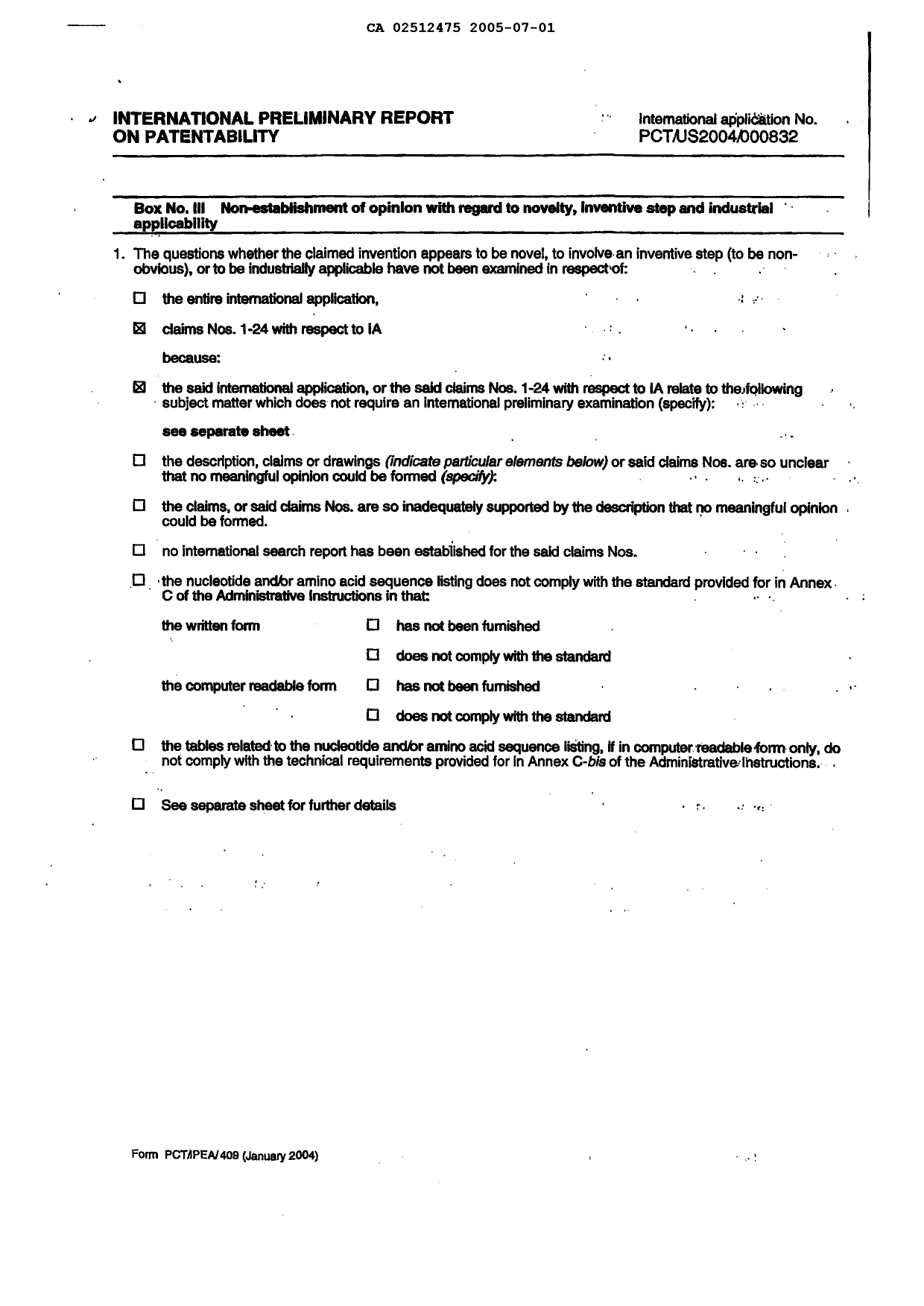 Canadian Patent Document 2512475. PCT 20041201. Image 3 of 7