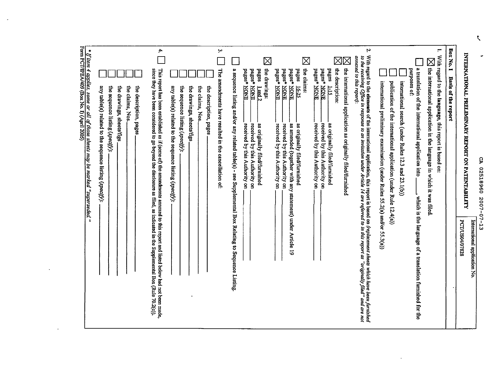 Document de brevet canadien 2518960. PCT 20061213. Image 2 de 3