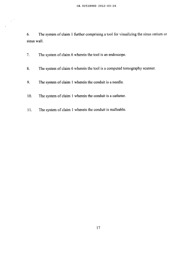 Document de brevet canadien 2518960. Revendications 20111226. Image 2 de 2