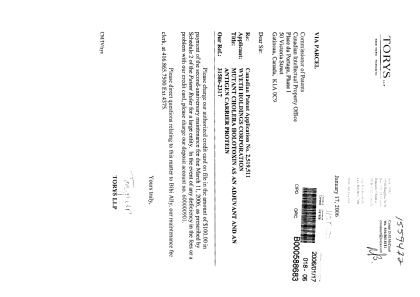 Document de brevet canadien 2519511. Taxes 20051217. Image 1 de 1