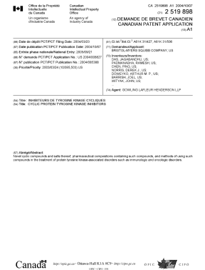 Document de brevet canadien 2519898. Page couverture 20051118. Image 1 de 2