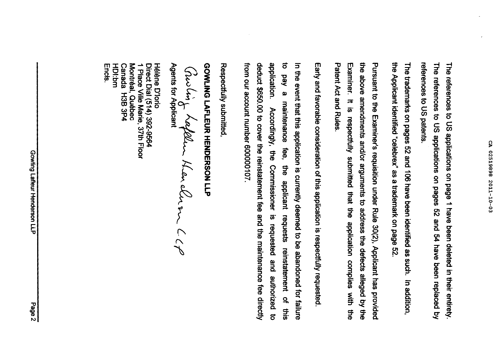 Document de brevet canadien 2519898. Poursuite-Amendment 20101203. Image 2 de 8
