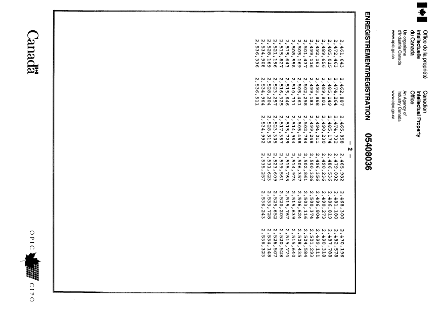 Canadian Patent Document 2521196. Correspondence 20061229. Image 3 of 3