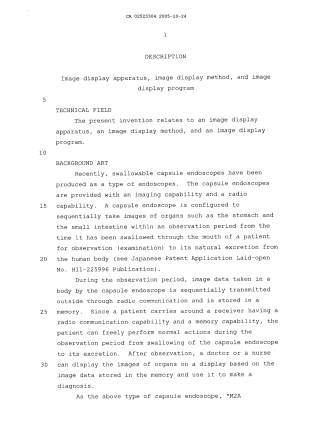 Canadian Patent Document 2523304. Description 20071205. Image 1 of 35