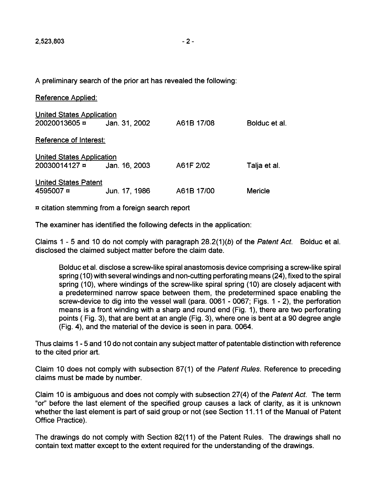 Canadian Patent Document 2523803. Prosecution-Amendment 20071205. Image 2 of 3