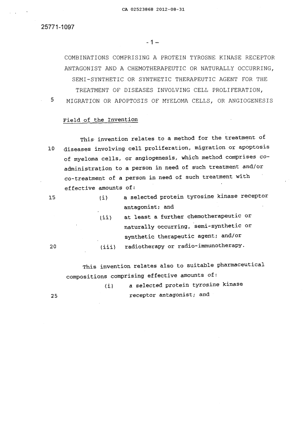Canadian Patent Document 2523868. Description 20130610. Image 1 of 81