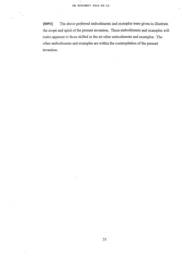 Canadian Patent Document 2524827. Description 20110211. Image 35 of 35