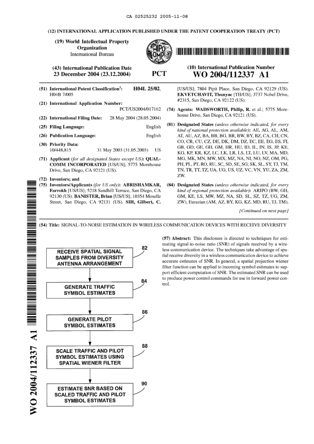 Document de brevet canadien 2525232. Abrégé 20051108. Image 1 de 2