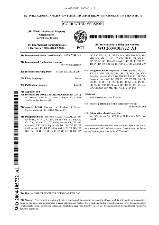 Document de brevet canadien 2525691. Abrégé 20051118. Image 1 de 1
