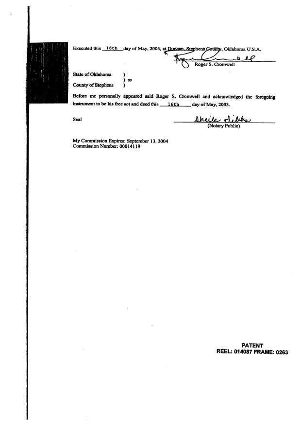 Canadian Patent Document 2525931. Assignment 20060206. Image 7 of 7
