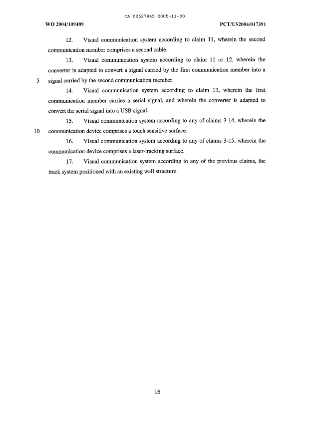 Document de brevet canadien 2527845. Revendications 20041230. Image 2 de 2