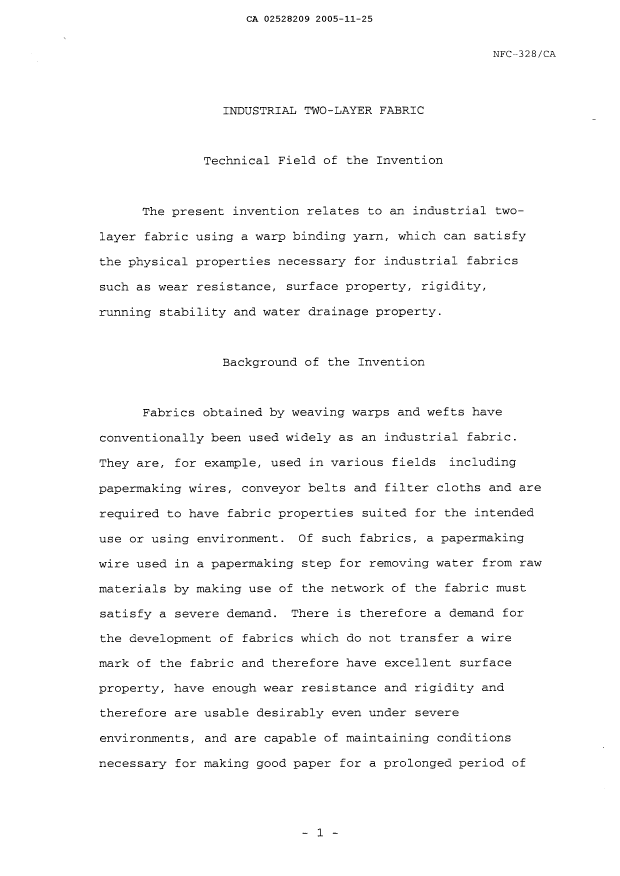 Canadian Patent Document 2528209. Description 20120829. Image 1 of 43