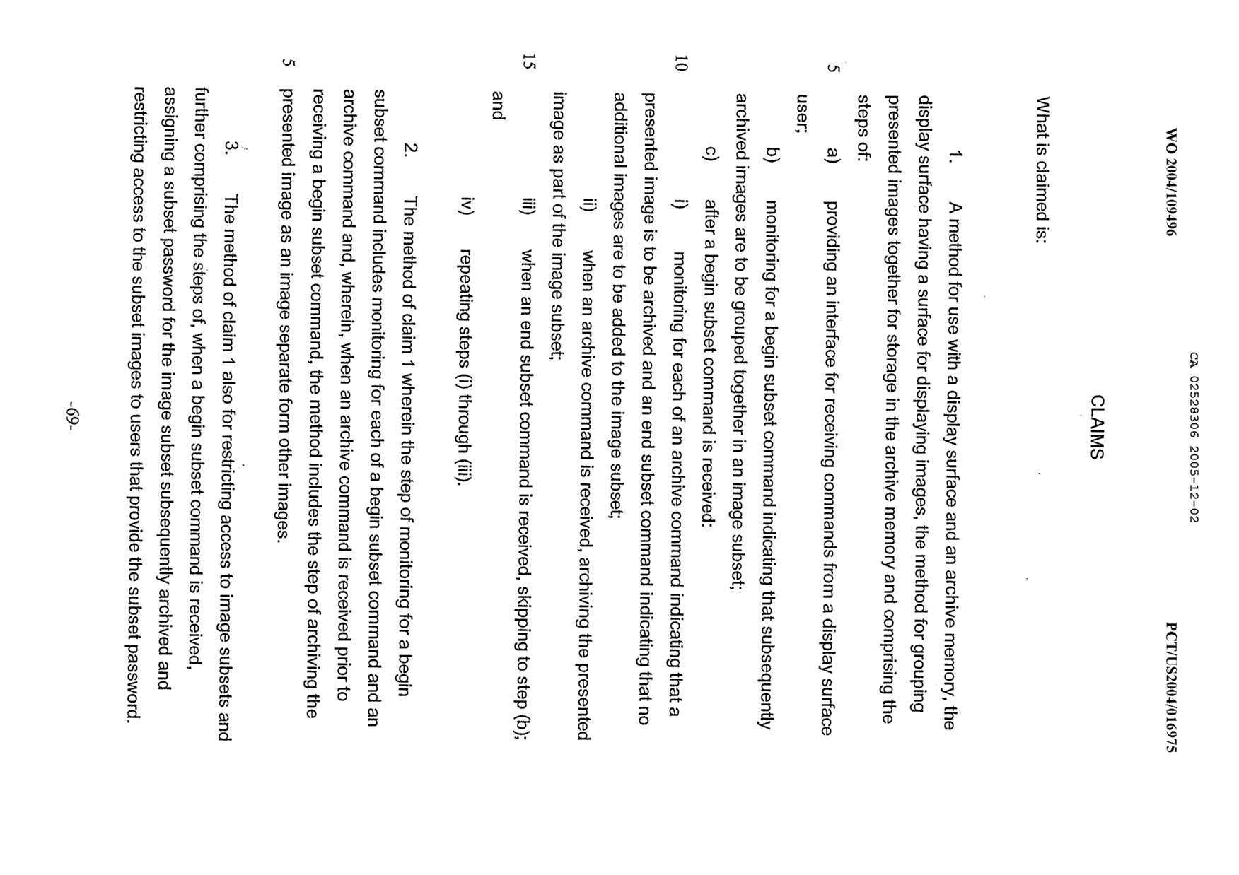 Document de brevet canadien 2528306. Revendications 20041202. Image 1 de 32