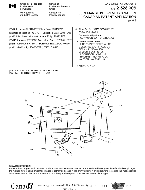 Canadian Patent Document 2528306. Cover Page 20051207. Image 1 of 2