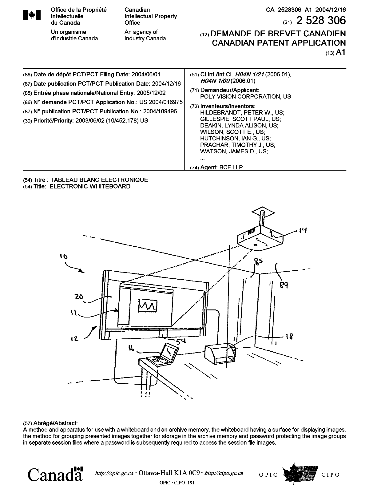 Canadian Patent Document 2528306. Cover Page 20051207. Image 1 of 2
