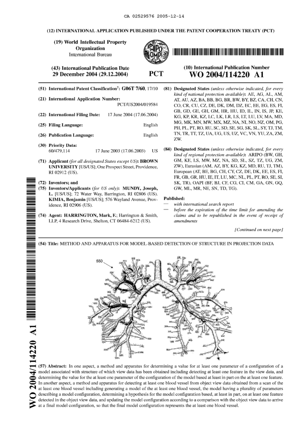 Canadian Patent Document 2529576. Abstract 20051214. Image 1 of 2
