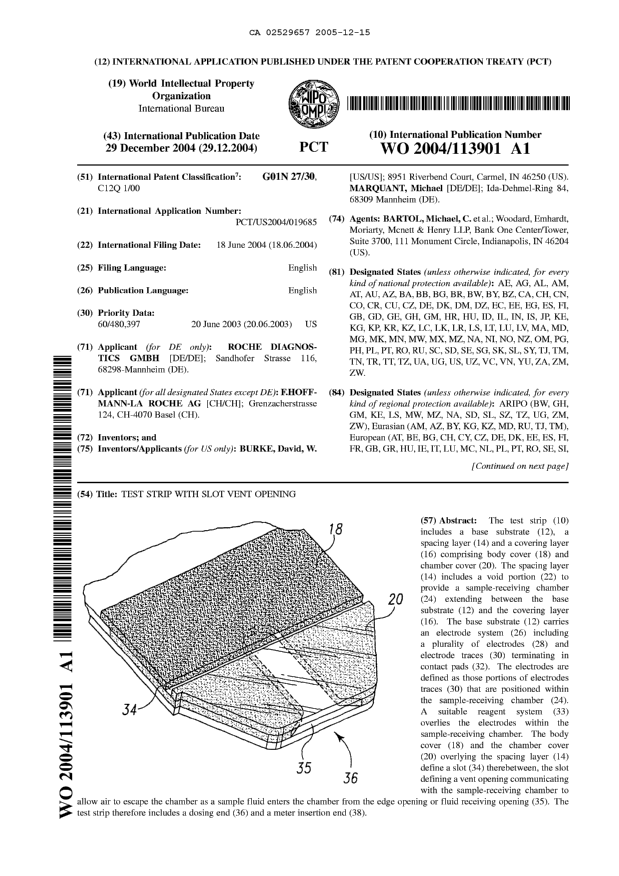 Canadian Patent Document 2529657. Abstract 20041215. Image 1 of 2