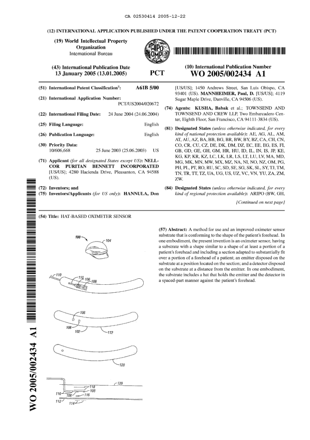 Document de brevet canadien 2530414. Abrégé 20051222. Image 1 de 2