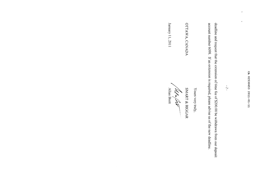 Canadian Patent Document 2530653. Prosecution-Amendment 20101211. Image 2 of 2