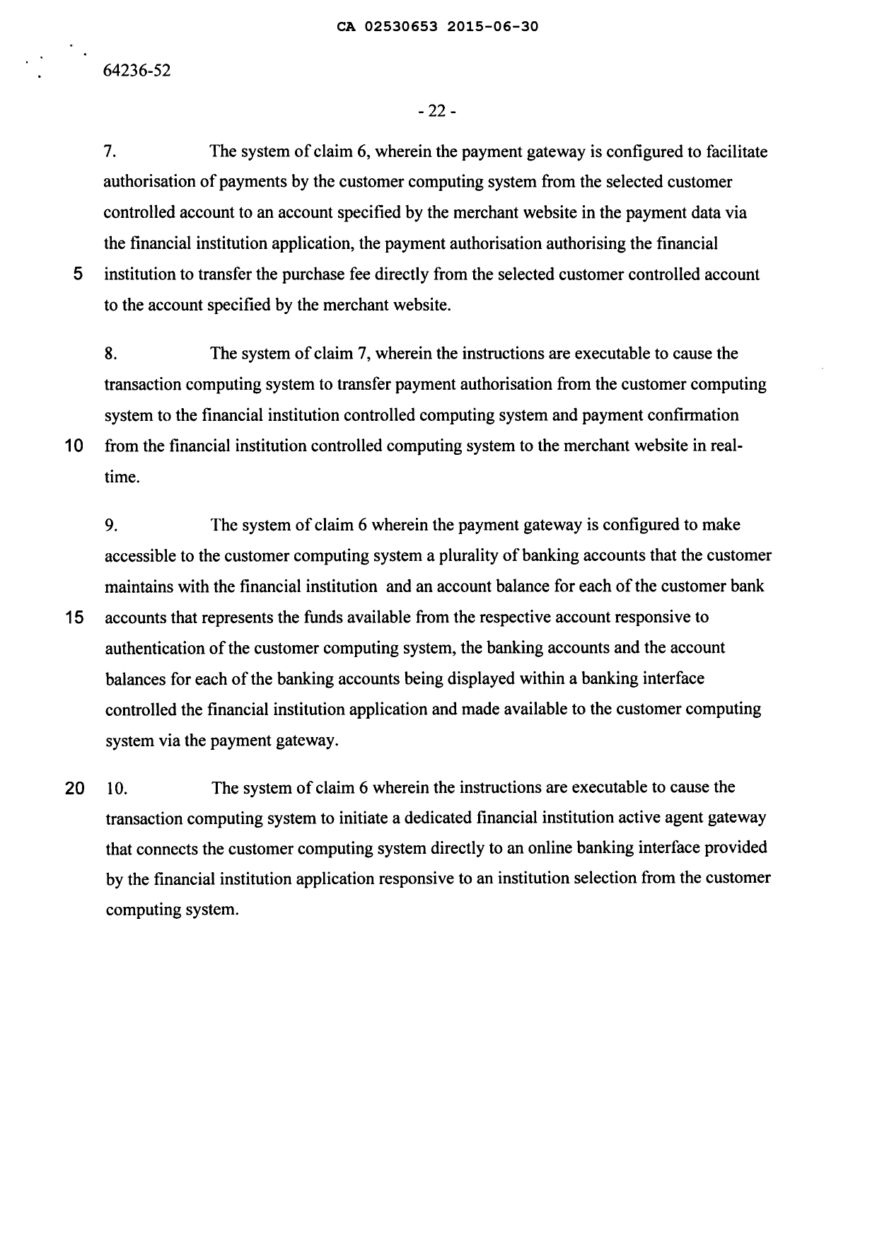 Document de brevet canadien 2530653. Revendications 20141230. Image 4 de 4