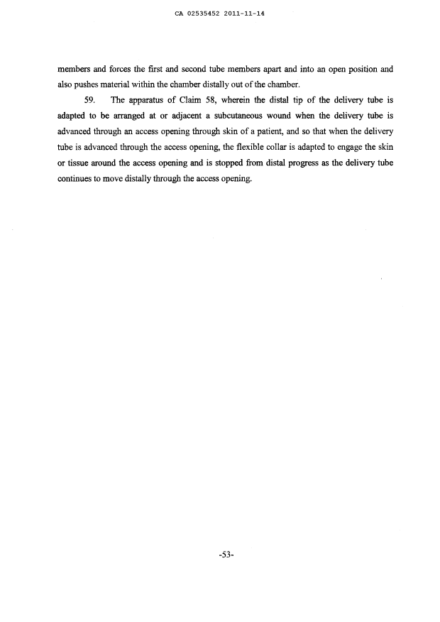 Document de brevet canadien 2535452. Poursuite-Amendment 20111114. Image 16 de 16
