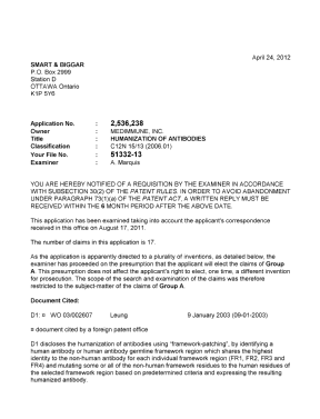 Canadian Patent Document 2536238. Prosecution-Amendment 20120424. Image 1 of 4