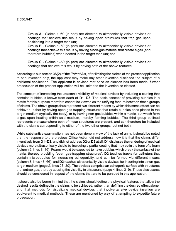 Canadian Patent Document 2536947. Prosecution-Amendment 20130410. Image 2 of 3